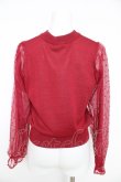 画像2: axes femme / 袖ドットチュールプルオーバー  赤 Y-26-02-27-028-AX-TO-SZ-ZY (2)