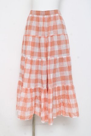 画像: axes femme / ティアードボリューミースカート M オレンジ Y-26-02-27-187-AX-SK-SZ-ZY