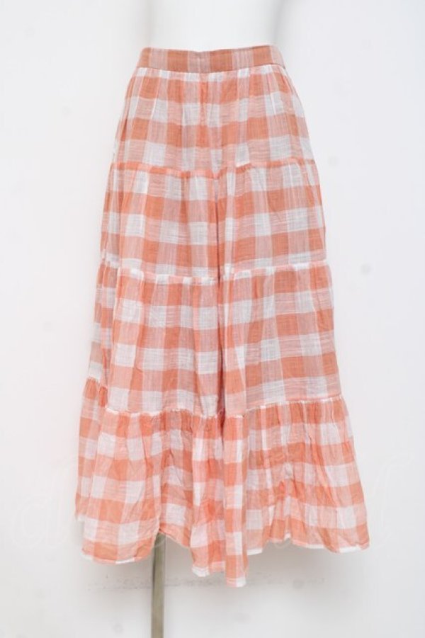 画像1: axes femme / ティアードボリューミースカート M オレンジ Y-26-02-27-187-AX-SK-SZ-ZY (1)