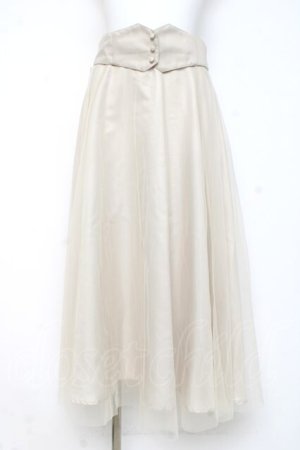 画像: F＆A / バックリボン２wayコルセットチュールスカート  生成り Y-26-02-27-193-LO-SK-SZ-ZY