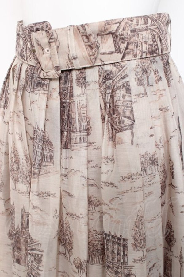 画像3: an another angelus / ブリティッシュトワル柄シアータックスカート  ベージュ Y-26-02-27-194-CA-SK-SZ-ZY (3)