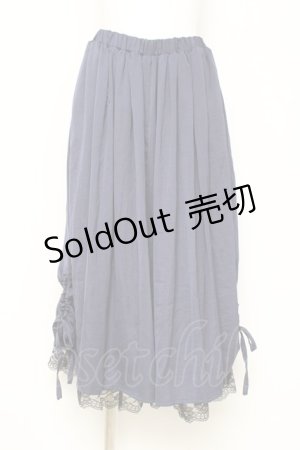 画像: axes femme / サテンドロストスカウチョ  紺 Y-26-02-27-200-AX-PA-SZ-ZY