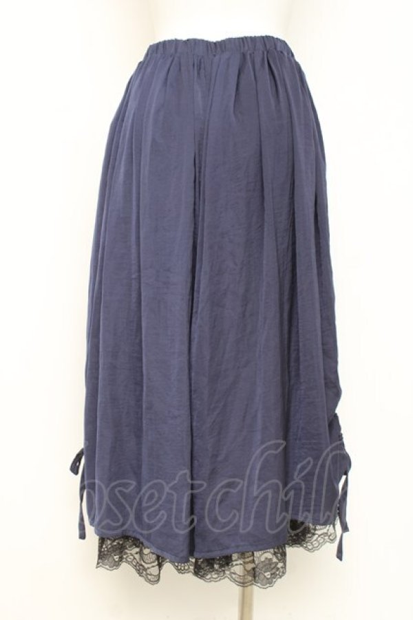 画像2: axes femme / サテンドロストスカウチョ  紺 Y-26-02-27-200-AX-PA-SZ-ZY (2)