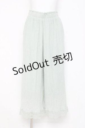 画像: axes femme / 裾レース楊柳ワイドパンツ F ミント Y-26-02-27-201-AX-PA-SZ-ZY