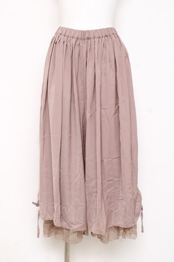 画像1: axes femme / サテンドロストスカウチョ  ピンク Y-26-02-27-204-AX-PA-SZ-ZY (1)