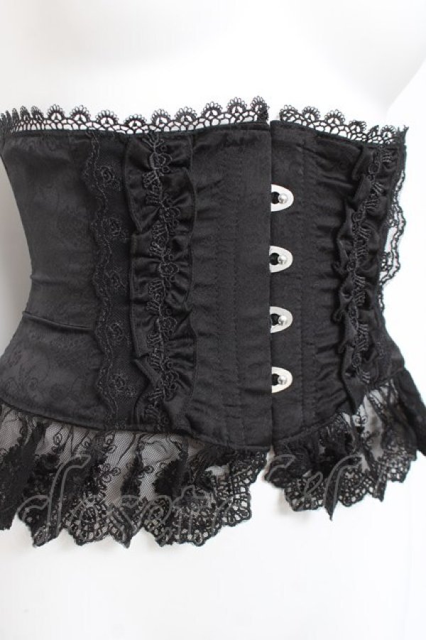 画像4: ATELIER PIERROT / Frill Short Corset コルセット 1 ブラック Y-26-02-27-206-EL-TO-IG-ZY (4)