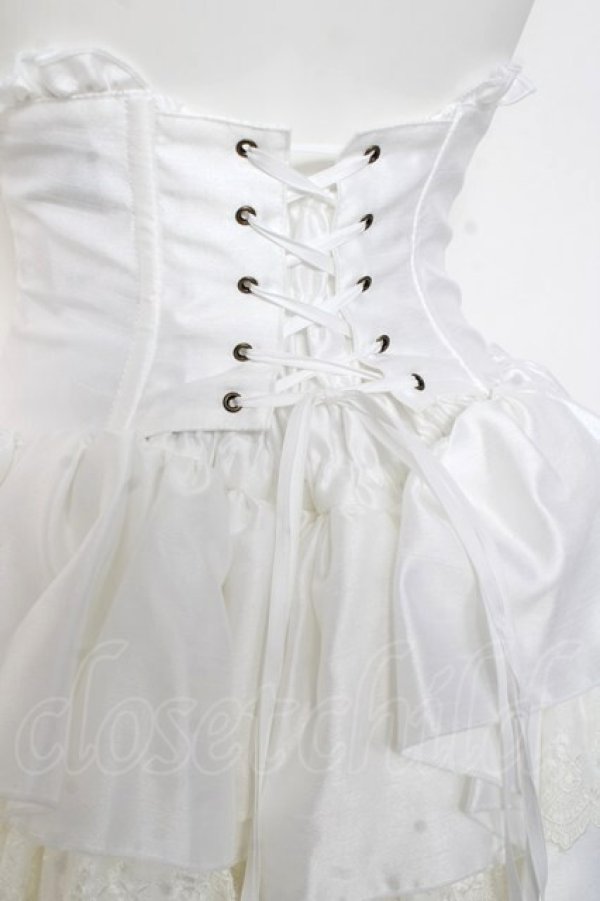 画像4: ATELIER PIERROT / ミニコルセットスカート  ホワイト Y-26-02-27-208-EL-SK-IG-ZY (4)