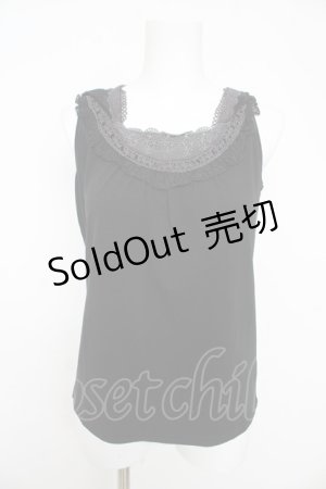 画像: axes femme / フード付きタンクトップ  黒 Y-26-02-27-004-AX-TO-SZ-ZY