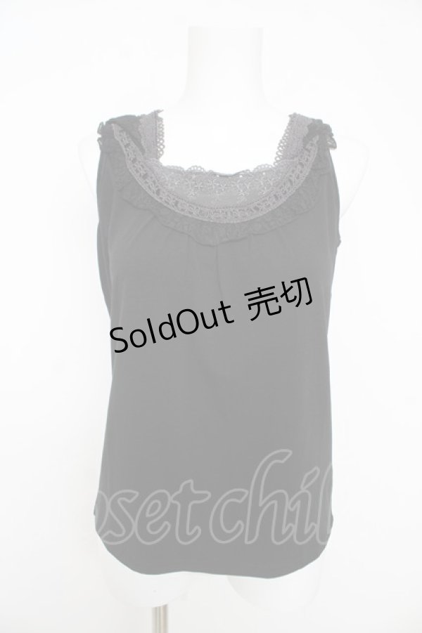 画像1: axes femme / フード付きタンクトップ  黒 Y-26-02-27-004-AX-TO-SZ-ZY (1)