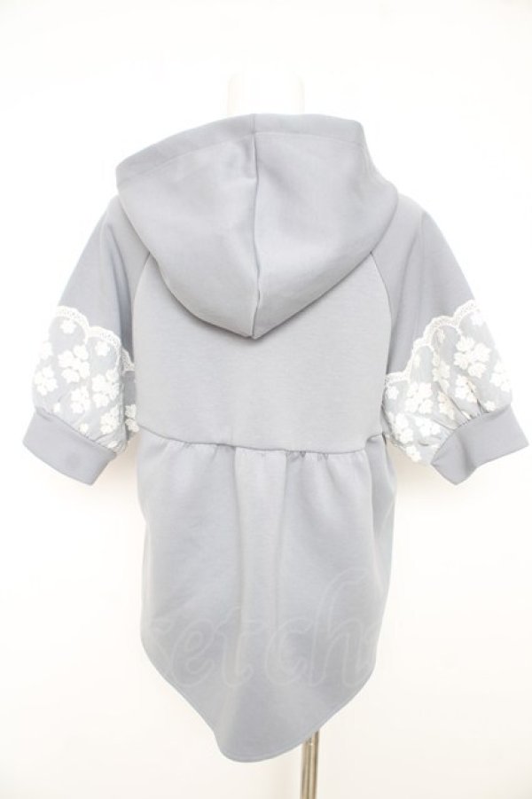 画像2: axes femme / 段ボールニットパーカープルオーバー M サックス Y-26-02-27-035-AX-TO-SZ-ZY (2)