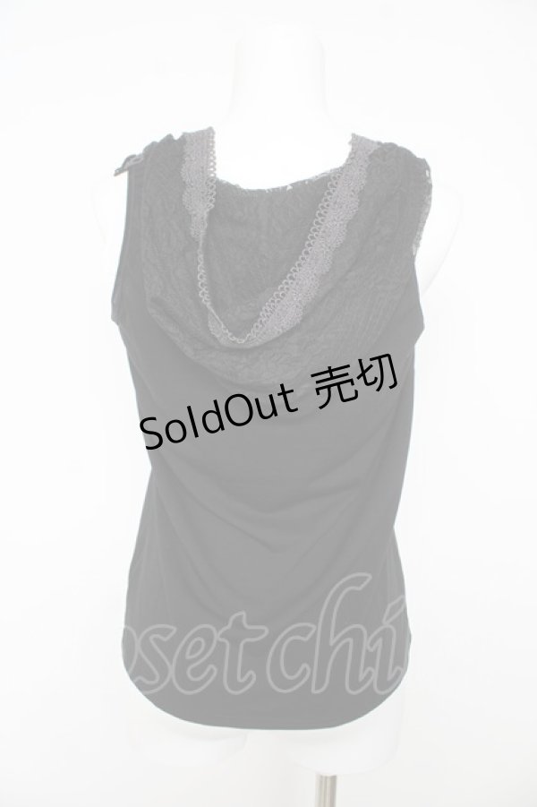 画像2: axes femme / フード付きタンクトップ  黒 Y-26-02-27-004-AX-TO-SZ-ZY (2)