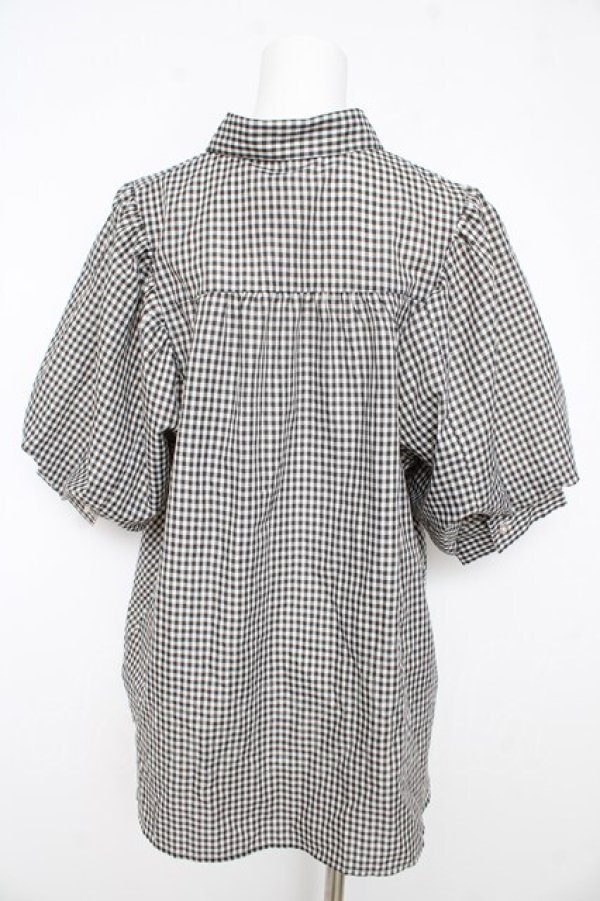 画像2: axes femme / ボリューム袖ブラウス M 黒 Y-26-02-27-039-AX-BL-SZ-ZY (2)