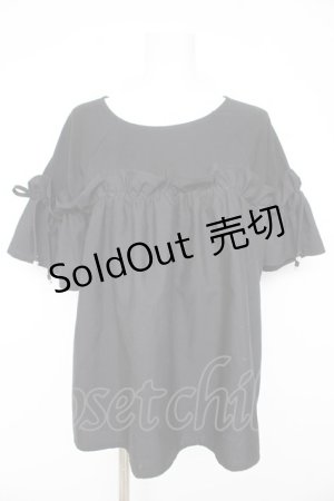 画像: axes femme / フレアライン切替トップス F 黒 Y-26-02-27-041-AX-TO-SZ-ZI