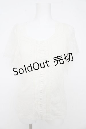 画像: axes femme / レースラッフルトップス  生成り Y-26-02-27-005-AX-TO-SZ-ZY