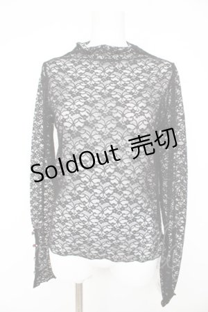 画像: axes femme / プチローズレーストップス  黒 Y-26-02-27-045-AX-TO-SZ-ZY