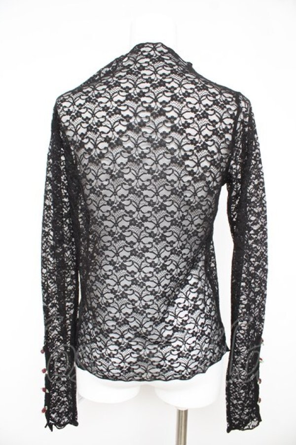 画像2: axes femme / プチローズレーストップス  黒 Y-26-02-27-045-AX-TO-SZ-ZY (2)