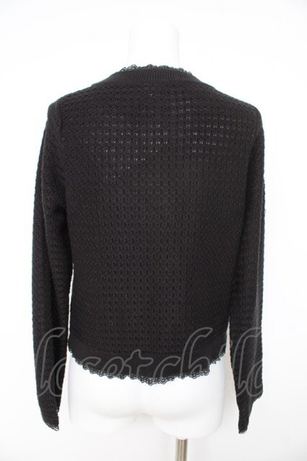 画像2: axes femme / コサージュ付きカーディガン  黒 Y-26-02-27-046-AX-TO-SZ-ZY (2)