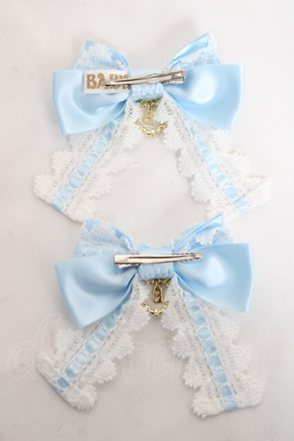 画像2: BABY, THE STARS SHINE BRIGHT / シェリルレーシィリボンクリップ  サックス Y-26-03-01-047-BA-AC-IG-ZY (2)