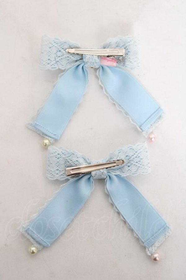 画像2: Angelic Pretty / SweetトーションリボンクリップSet  サックス Y-26-03-01-049-AP-AC-IG-ZY (2)