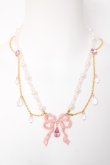 画像1: Angelic Pretty / Sweetie Ribbonネックレス  ピンク×ゴールド Y-26-03-01-003-AP-AC-IG-ZY (1)