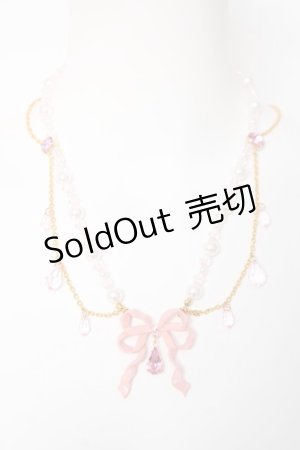 画像: Angelic Pretty / Sweetie Ribbonネックレス  ピンク×ゴールド Y-26-03-01-003-AP-AC-IG-ZY