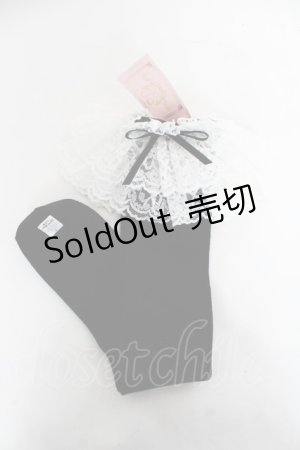 画像: metamorphose / ラッセルレースハイソックス 22〜24 クロ×シロ Y-26-03-01-059-ME-ZA-IG-ZY