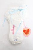 画像1: BABY, THE STARS SHINE BRIGHT / リボン通しレースハイソックス 22〜24 シロ×サックス Y-26-03-01-061-BA-ZA-IG-ZY (1)