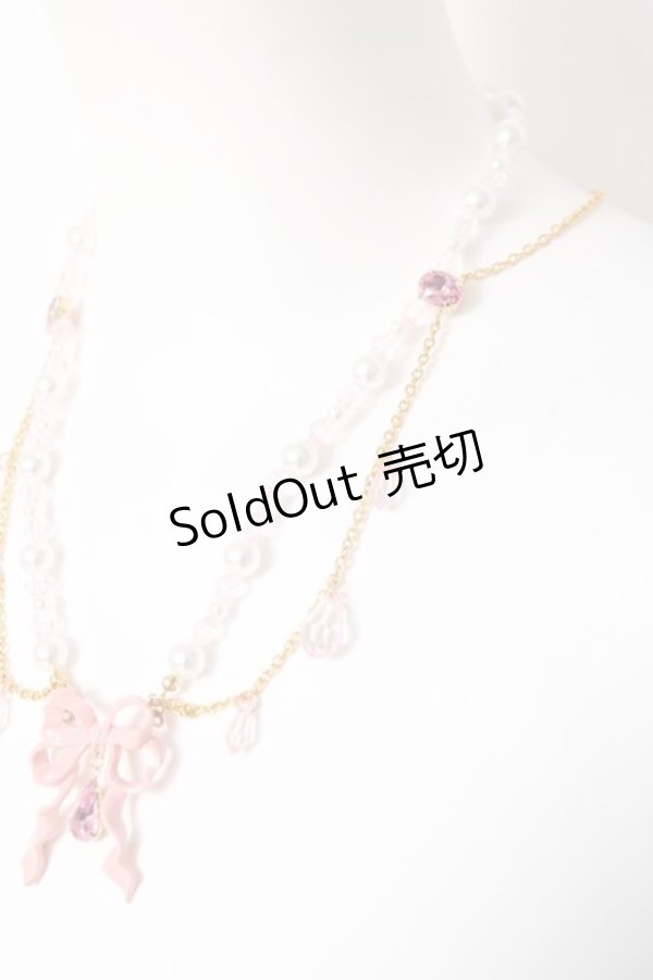 画像3: Angelic Pretty / Sweetie Ribbonネックレス  ピンク×ゴールド Y-26-03-01-003-AP-AC-IG-ZY (3)