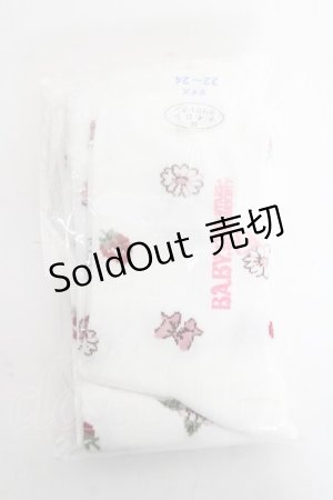 画像: BABY, THE STARS SHINE BRIGHT / Juicy Strawberry Memor柄オーバーニーソックス 22〜24 シロ Y-26-03-01-062-BA-ZA-IG-ZY
