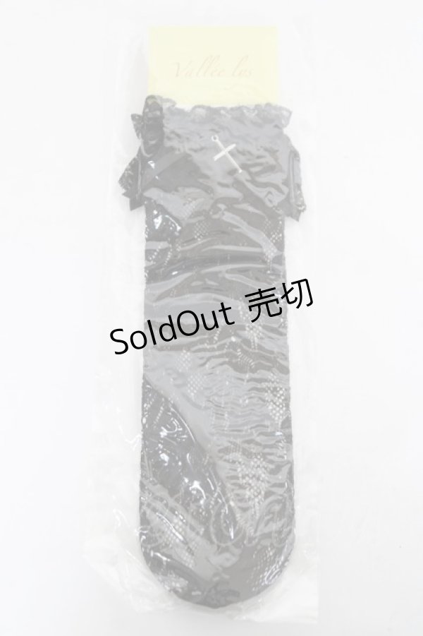 画像1: ATELIER PIERROT / Orchid Elegance Socks  ブラック Y-26-03-01-066-EL-ZA-IG-ZY (1)