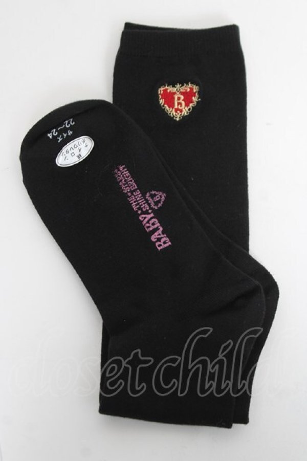 画像2: BABY, THE STARS SHINE BRIGHT / BABYスクールハイソックス 22〜24 クロ Y-26-03-01-067-BA-ZA-IG-ZY (2)