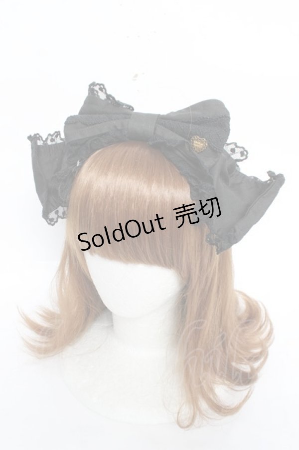 画像1: Angelic Pretty / レースハートチャームくるりんカチューシャ  黒 Y-26-03-01-083-AP-AC-SZ-ZY (1)