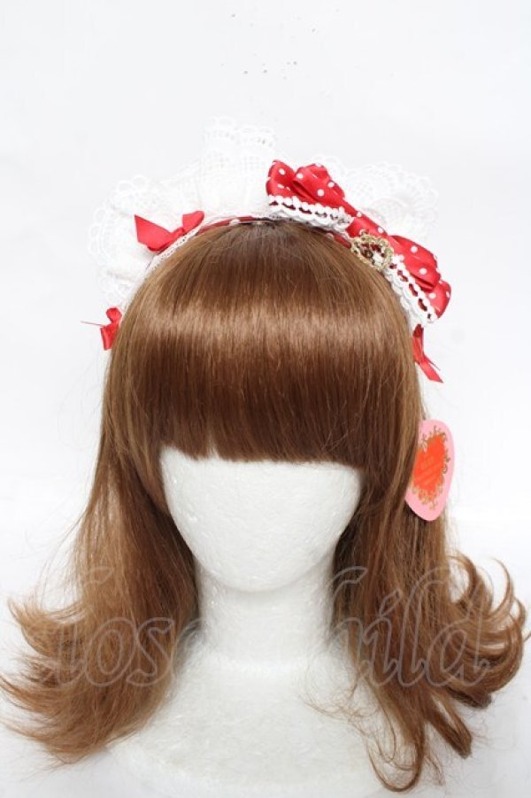 画像5: BABY, THE STARS SHINE BRIGHT / My Sweet Baby Cafe Dotカチューシャ  アカ×シロ Y-26-03-01-087-BA-AC-IG-ZY (5)