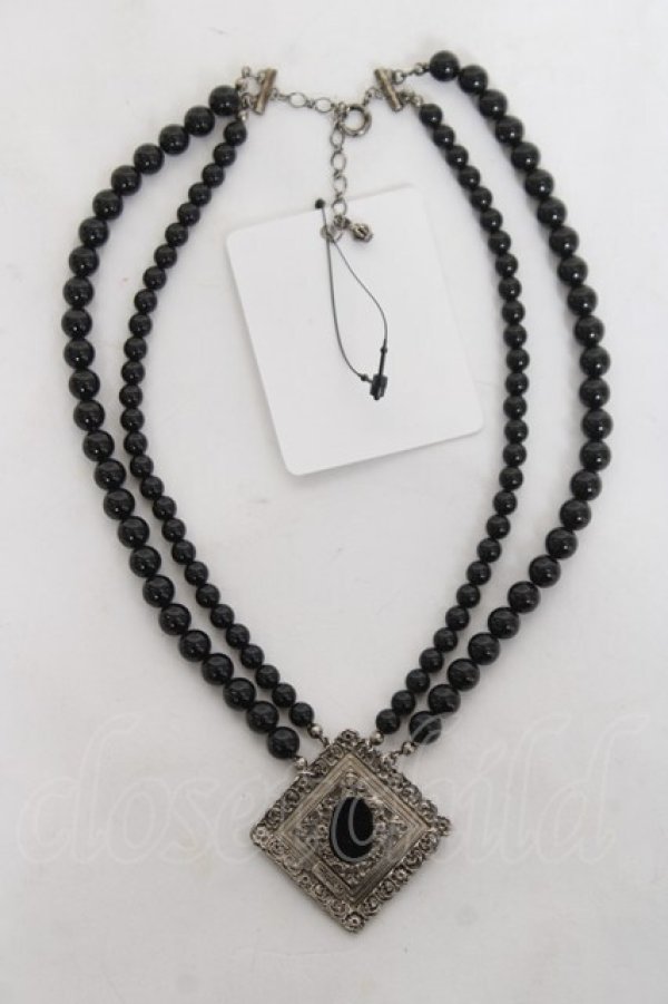 画像3: Sheglit / "Ulysses"ダブルパールネックレス  ブラック Y-26-03-01-006-EL-AC-IG-ZY (3)