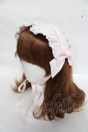 画像: BABY, THE STARS SHINE BRIGHT / Creamy Ribbonヘッドドレス  ピンク Y-26-03-01-094-BA-AC-IG-ZY