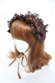 画像1: LOLITA / リボンフリルヘッドドレス  茶 Y-26-03-01-102-LO-AC-SZ-ZY (1)