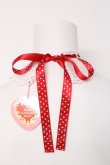 画像2: BABY, THE STARS SHINE BRIGHT / My Sweet Baby Cafe Dotリボンチョーカー  シロ×アカ Y-26-03-01-010-BA-AC-IG-ZY (2)
