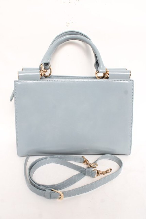 画像2: an another angelus / ローズ刺繍トートバッグ F サックス Y-26-03-01-107-CA-BG-SZ-ZY (2)