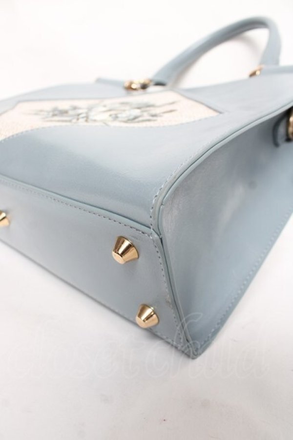 画像5: an another angelus / ローズ刺繍トートバッグ F サックス Y-26-03-01-107-CA-BG-SZ-ZY (5)