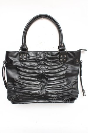 画像: Banned Alternative / 肋骨ハンドバッグ  黒 Y-26-03-01-108-PU-BG-SZ-ZY