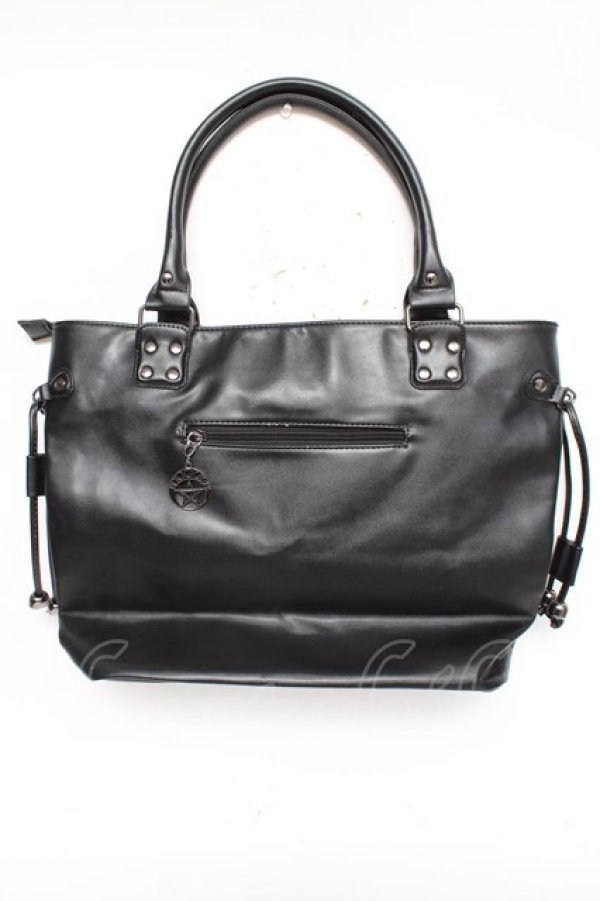 画像2: Banned Alternative / 肋骨ハンドバッグ  黒 Y-26-03-01-108-PU-BG-SZ-ZY (2)