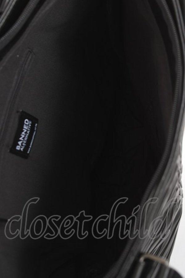画像3: Banned Alternative / 肋骨ハンドバッグ  黒 Y-26-03-01-108-PU-BG-SZ-ZY (3)