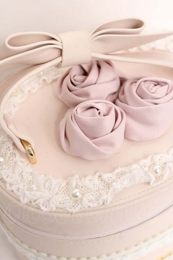 画像2: Maison de FLEUR / アニバーサリーケーキバッグ  シロ×ピンク Y-26-03-01-109-LO-BG-SZ-ZY (2)