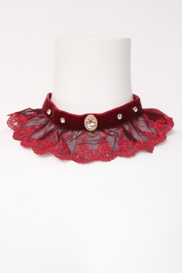 画像1: Virally / 星名桜子/レースチョーカー  ワイン Y-26-03-01-011-LO-AC-SZ-ZY (1)