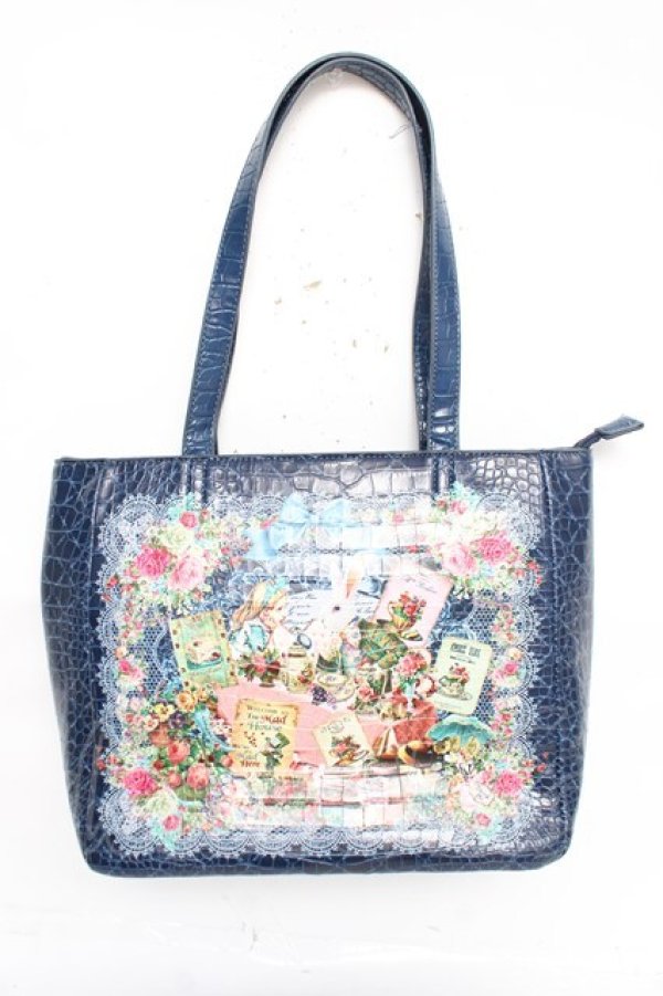 画像1: ANGELIQUE SPICA / アリス柄バック  紺 Y-26-03-01-110-LO-BG-SZ-ZY (1)