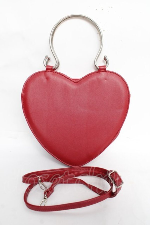 画像2: BABY, THE STARS SHINE BRIGHT / リボンハートバッグ  えんじ Y-26-03-01-114-BA-BG-IG-ZY (2)