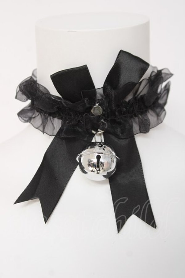 画像1: LOLITA / 鈴付きチョーカー  黒 Y-26-03-01-012-LO-AC-SZ-ZY (1)
