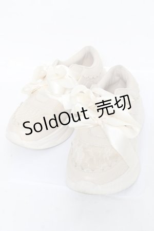 画像: m petit by misako / レーススニーカー M 生成り Y-26-03-01-119-LO-SH-SZ-ZY