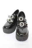 画像1: Bubbles / ダブルバックル厚底シューズ 23.5~24 黒 Y-26-03-01-121-CA-SH-SZ-ZY (1)