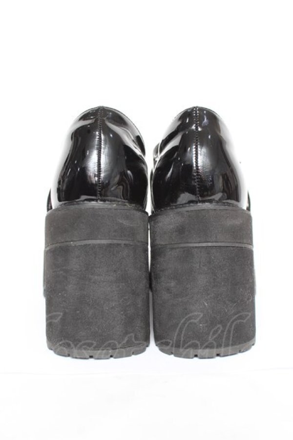 画像3: Bubbles / ダブルバックル厚底シューズ 23.5~24 黒 Y-26-03-01-121-CA-SH-SZ-ZY (3)